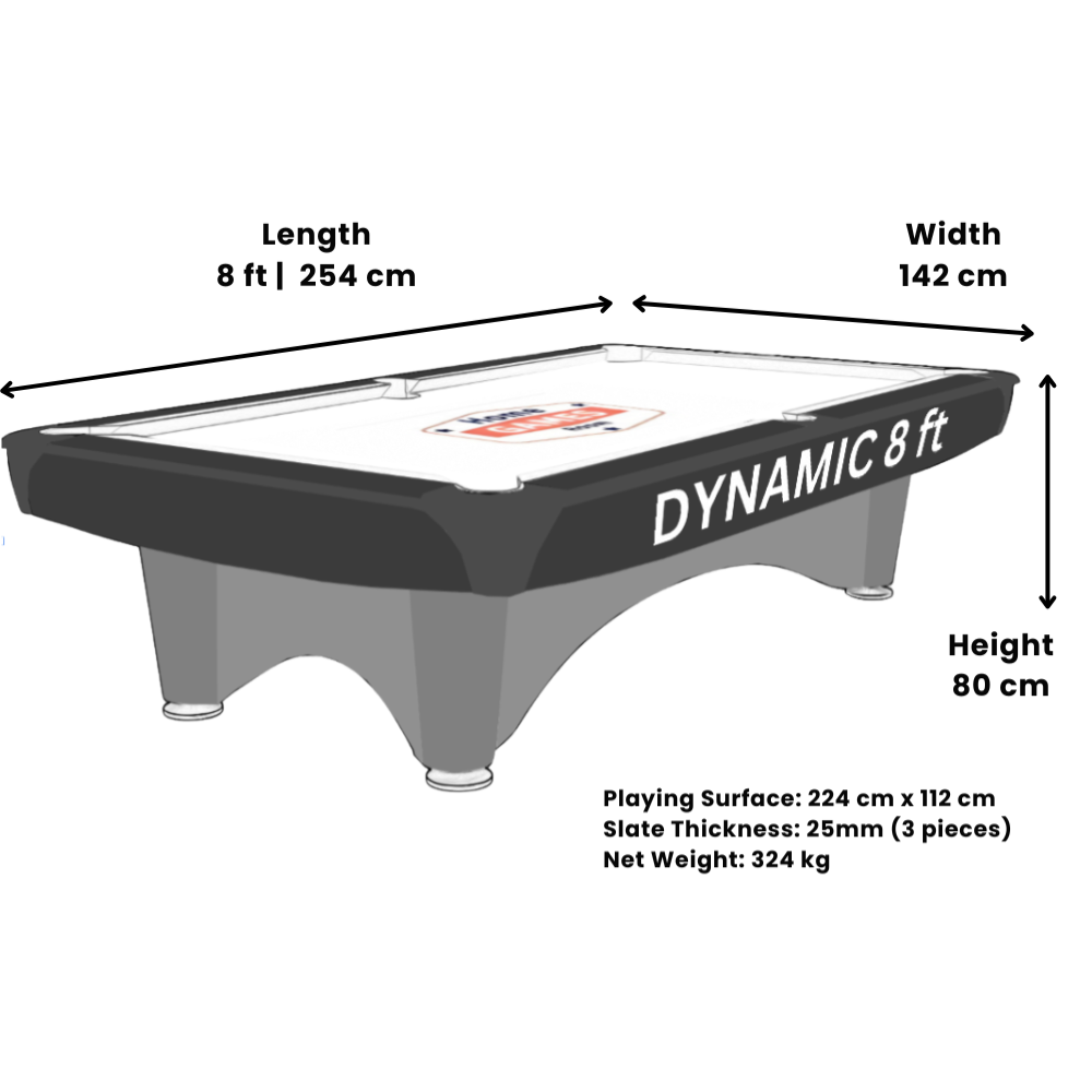 Dynamic Bern American Slate Bed Pool Table Mahogany - 8ft