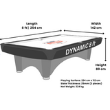 Dynamic Bern American Slate Bed Pool Table Black - 8ft