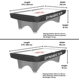 Dynamic III American Slate Bed Pool Table Grey - 9ft