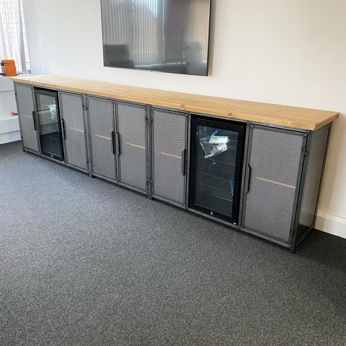 Extra Large Bar And Drinks Cabinet With Double Fridge