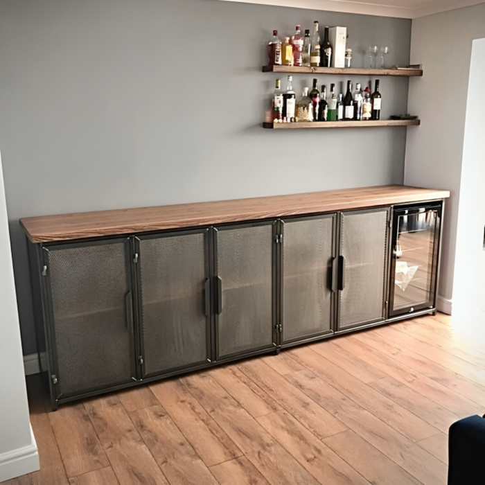 Extra Large Bar And Drinks Cabinet With Fridge