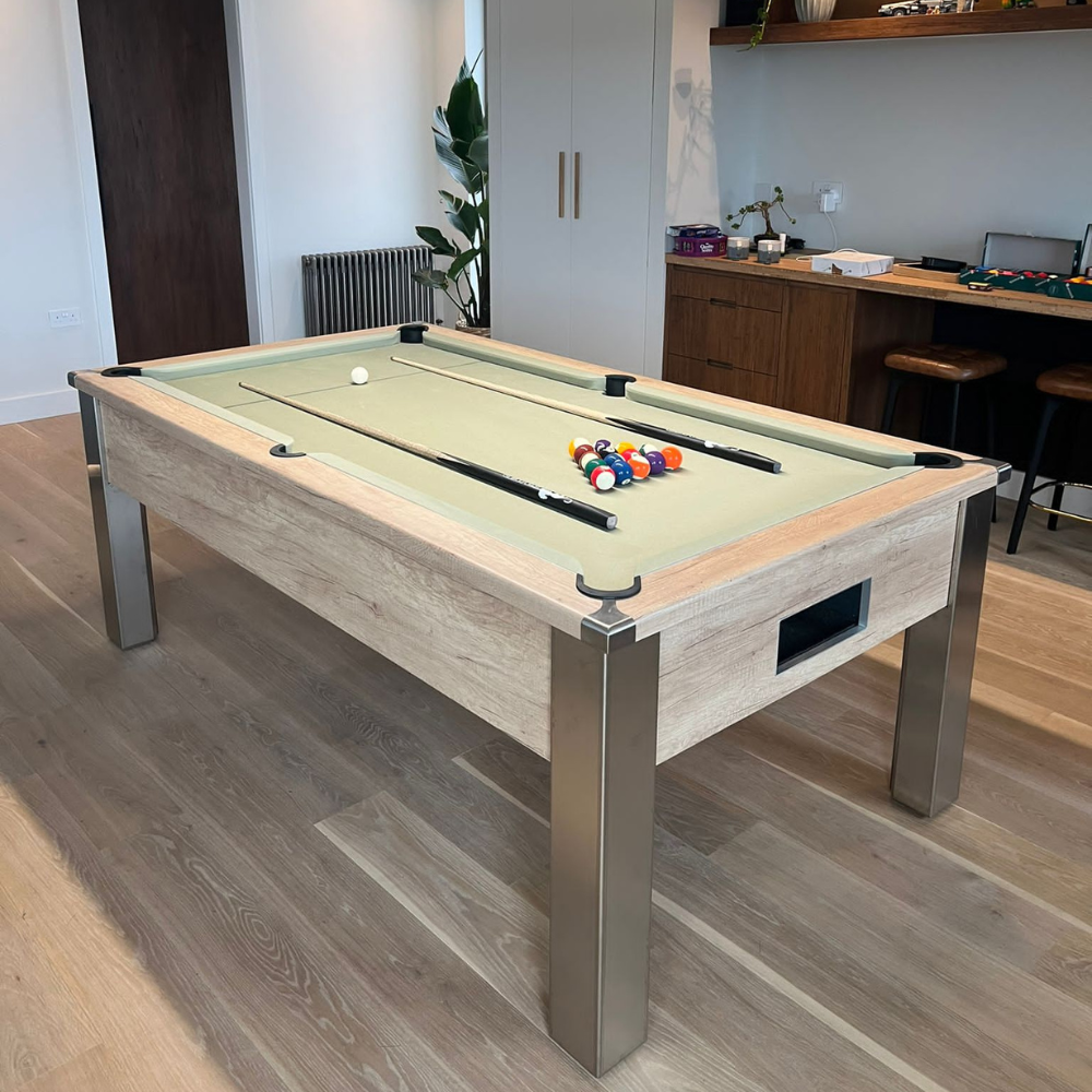 FMF | Spirit Tournament Slate Bed Pool Table | Nebraska Oak