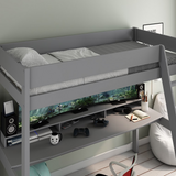 Kids Avenue Estella Grey High Sleeper Gaming Bed