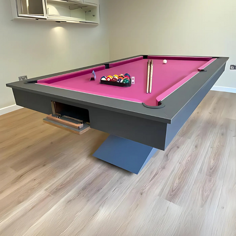 Lightning Slate Bed Pool Dining Table | Graphite Grey