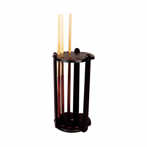Modern Floor Round Cue Stand for 9 Cues Black