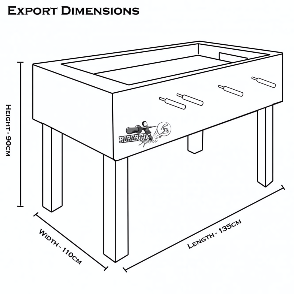 Roberto Sport Export Football Table with Glass Cover