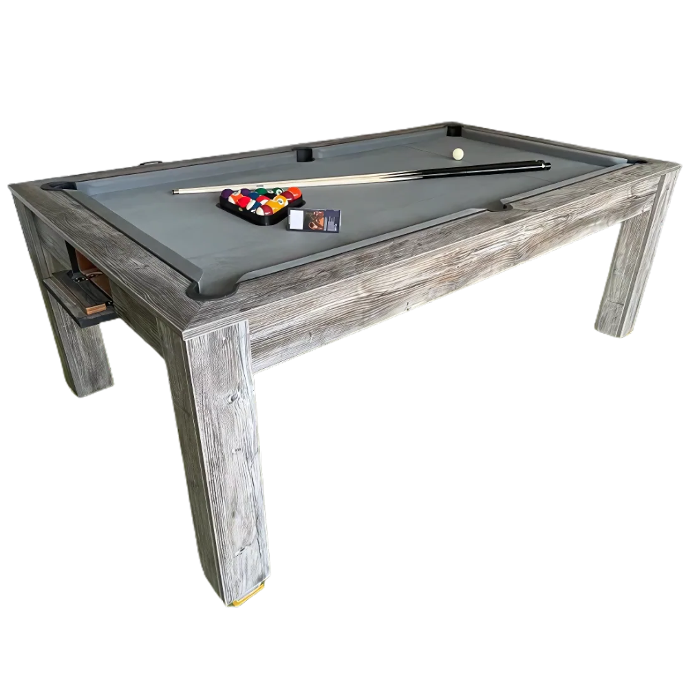 Rosetta Slate Bed Pool Dining Table | Grey Pine | 6ft & 7ft