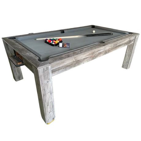 Rosetta Slate Bed Pool Dining Table | Grey Pine