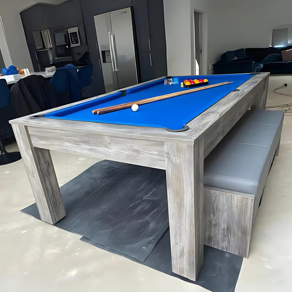 Rosetta Slate Bed Pool Dining Table | Grey Pine | 6ft & 7ft