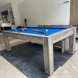 Rosetta Slate Bed Pool Dining Table | Grey Pine | 6ft & 7ft