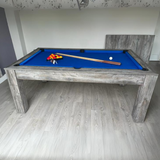 Rosetta Slate Bed Pool Dining Table | Grey Pine | 6ft & 7ft