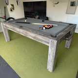 Rosetta Slate Bed Pool Dining Table | Grey Pine | 6ft & 7ft