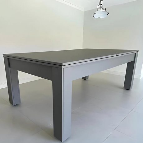 Rosetta Slate Bed Pool Dining Table | Gloss Grey