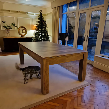 Rosetta Slate Bed Pool Dining Table | Santa Fe Walnut