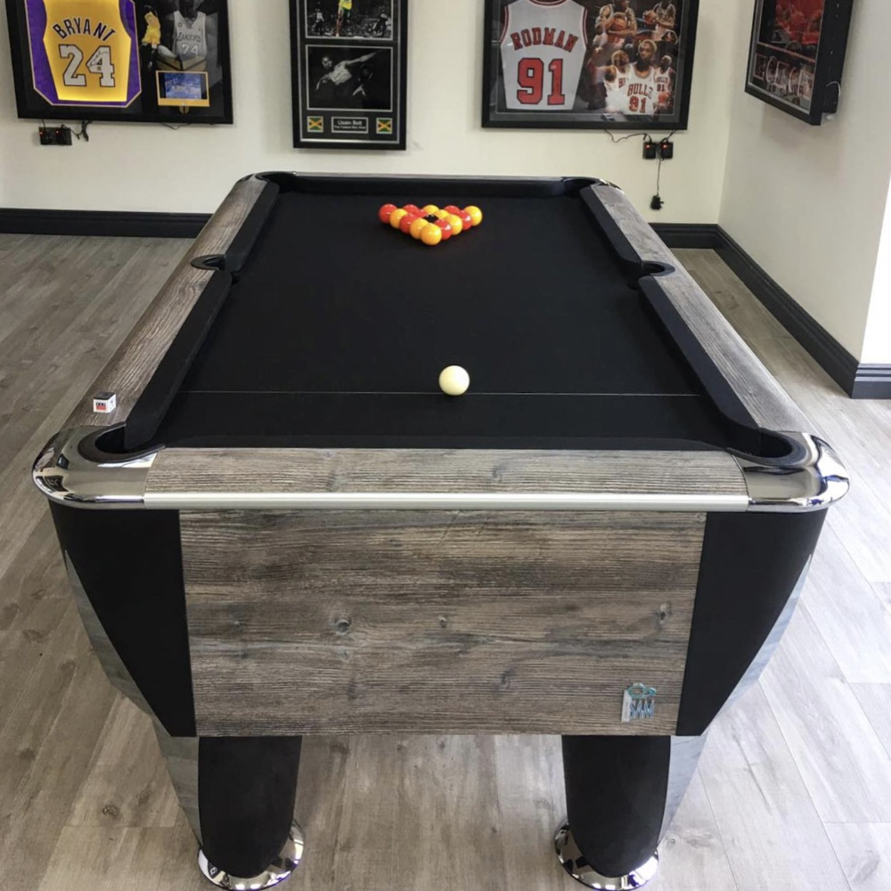 Sam Atlantic Slate Bed Pool Table | Blue Oak