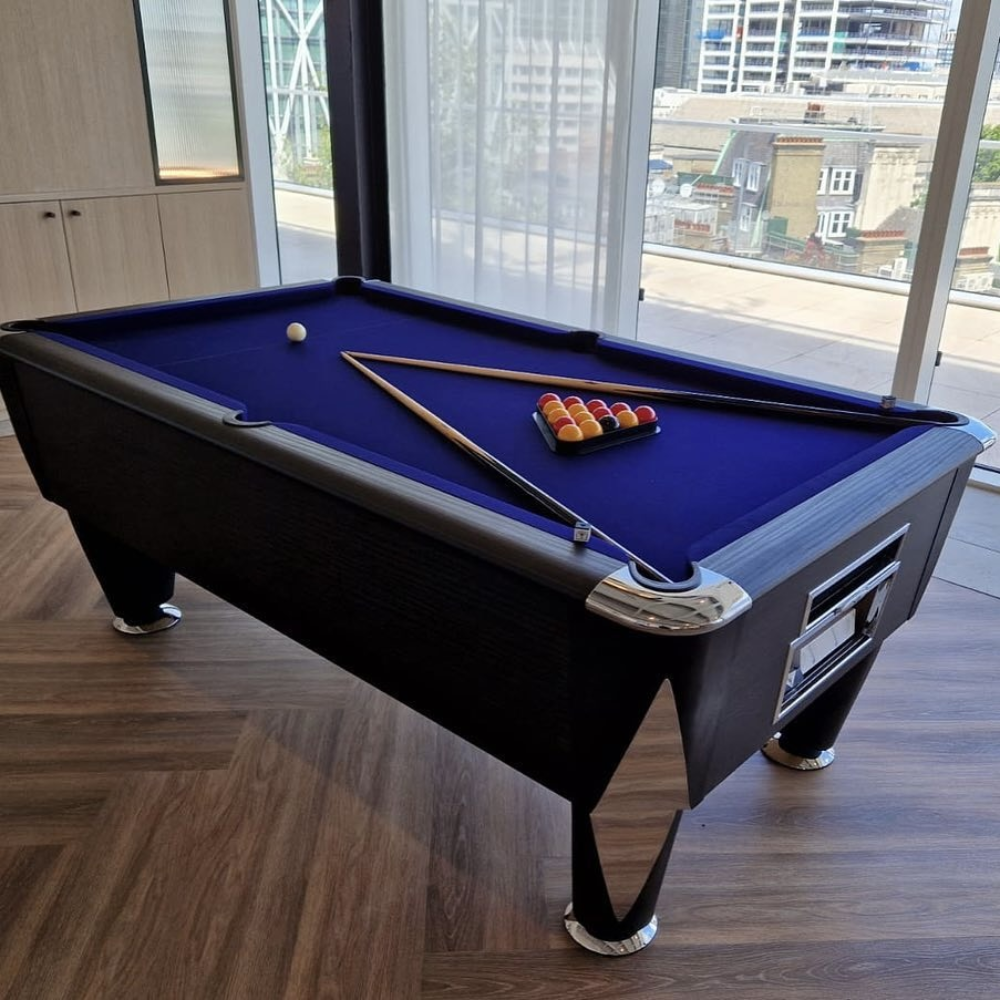 Sam Atlantic Slate Bed Pool Table | Charcoal