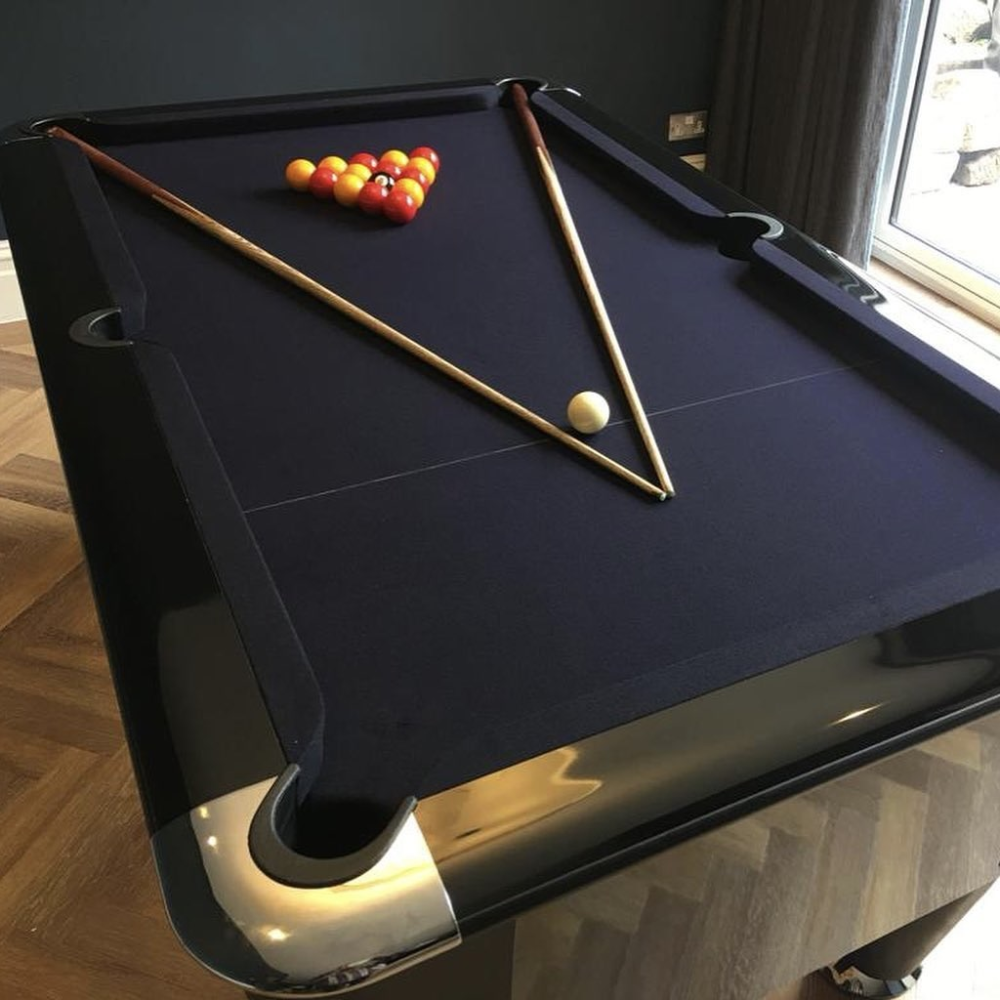 Sam Atlantic Slate Bed Pool Table | Gloss Black