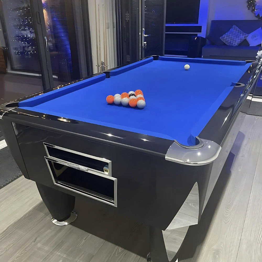 Sam Atlantic Slate Bed Pool Table | Gloss Black