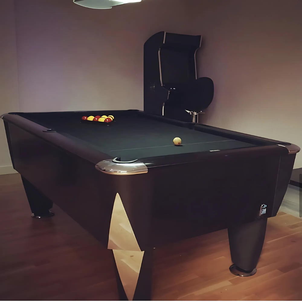 Sam Atlantic Slate Bed Pool Table | Matt Black