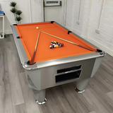 Sam Atlantic Slate Bed Pool Table | Silver