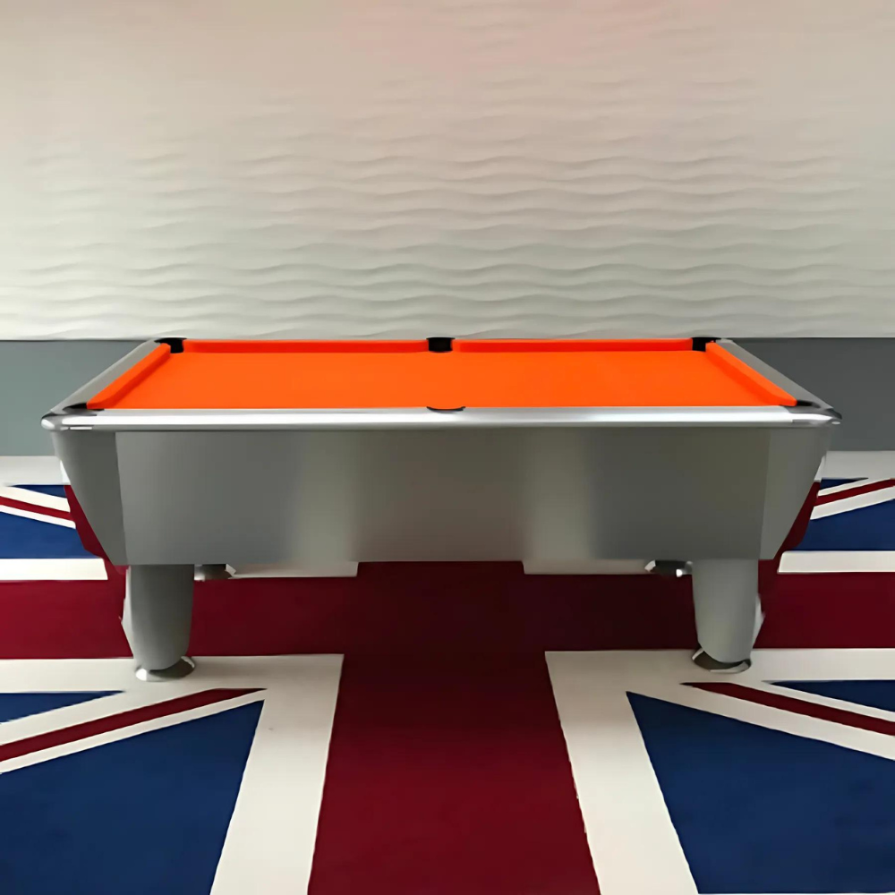 Sam Atlantic Slate Bed Pool Table | Silver