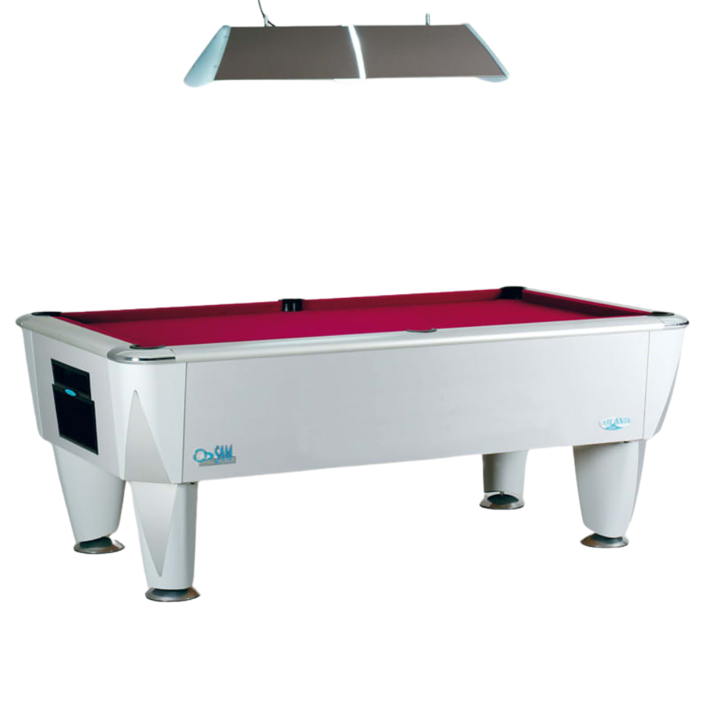 Sam Atlantic Slate Bed Pool Table | Silver