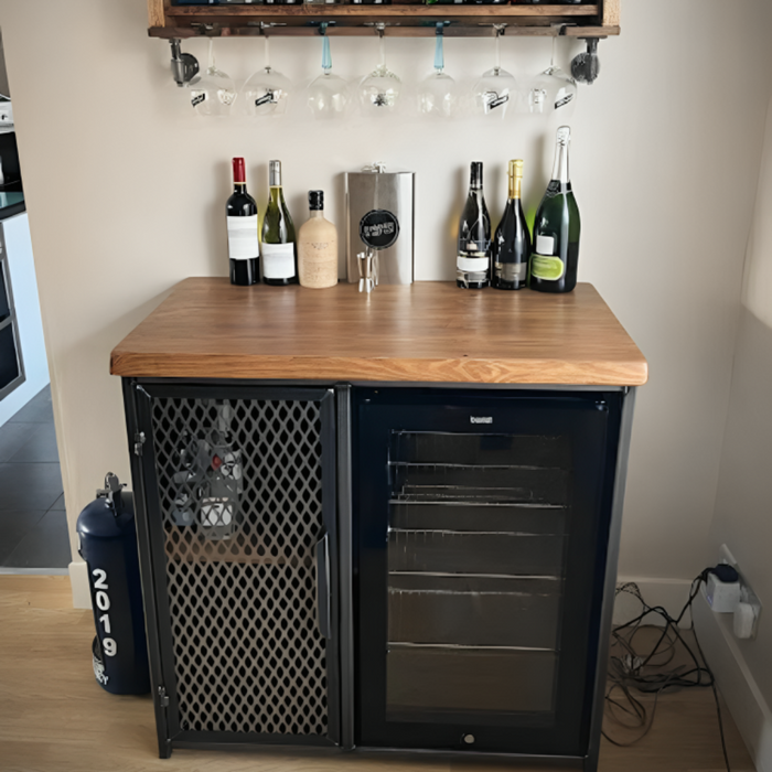 Small Home Bar Drinks Cabinet With Fridge