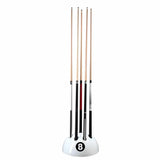 Stunning White 8 Ball Cue Stand & Rack for 9 Cues