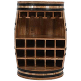 Surrey Solid Dark Wood Barrel Wine Sideboard