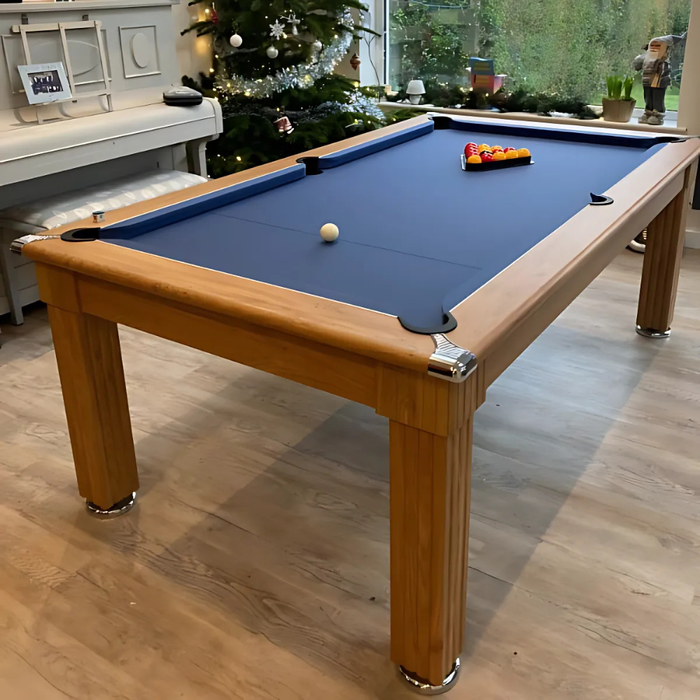 Gatley Traditional Pool Dining Table | Oak | Smart Slate Cloth
