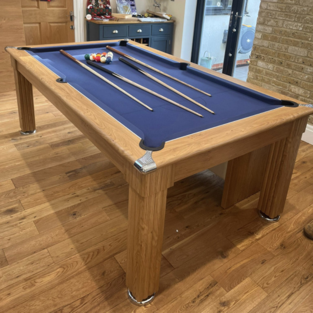 Gatley Traditional Pool Dining Table | Oak | Smart Slate Cloth
