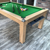Gatley Traditional Pool Dining Table | Oak | Strachan Green Cloth