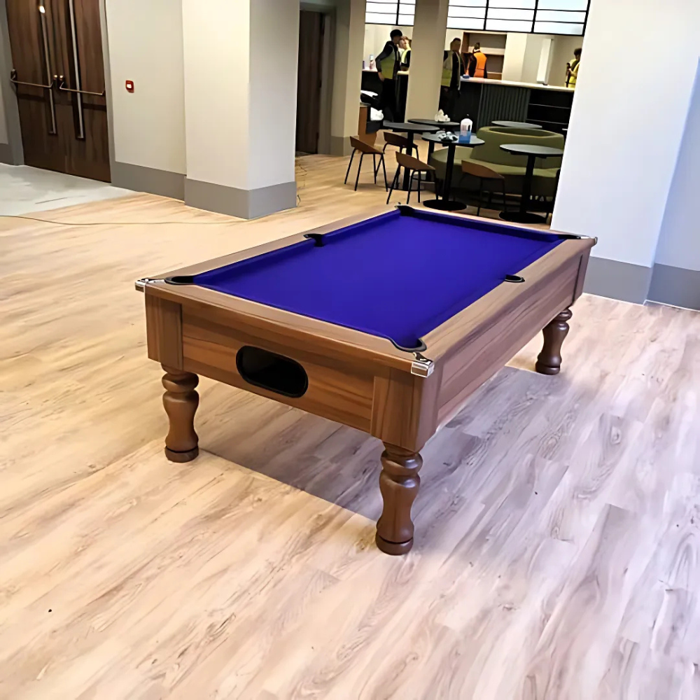 Cry Wolf Slate Bed Indoor Turned Leg Pool Table - Walnut