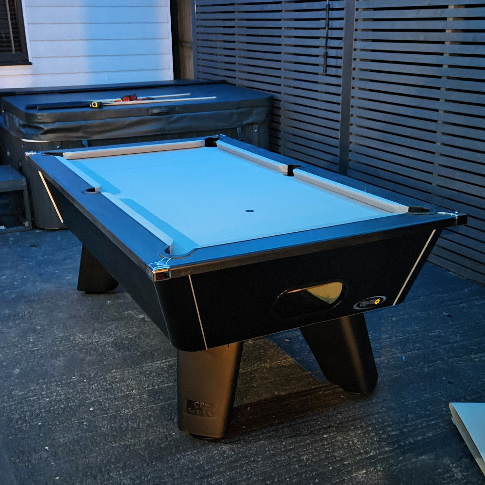 Cry Wolf Slate Bed Outdoor Pool Table - Black - 6ft & 7ft