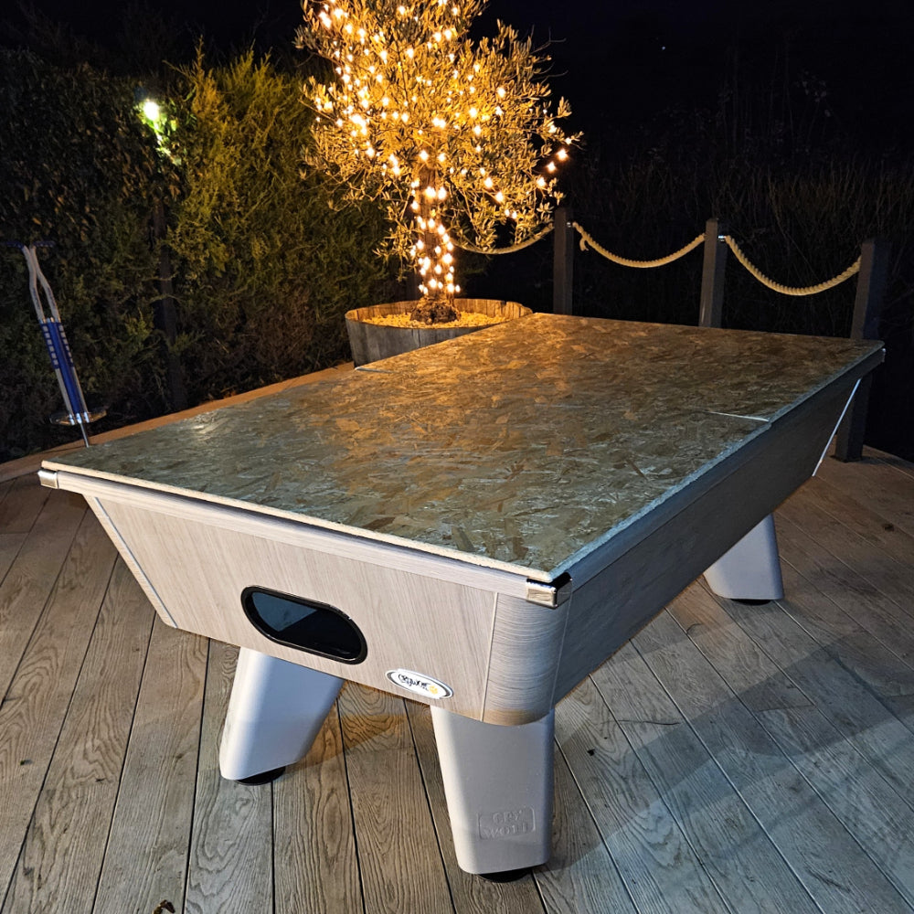 Cry Wolf Slate Bed Outdoor Pool Table - Driftwood