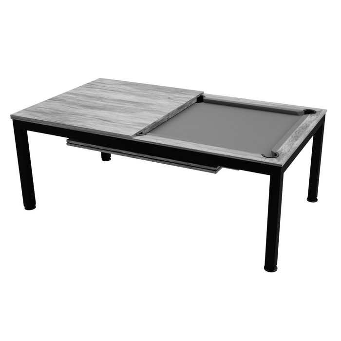 Dynamic Vancouver II American Slate Bed Pool Dining Table Black & Grey - 7ft