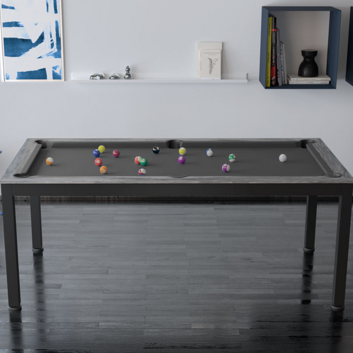 Dynamic Vancouver II American Slate Bed Pool Dining Table Black & Grey - 7ft