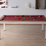 Dynamic Vancouver II American Slate Bed Pool Dining Table White & Brown - 7ft