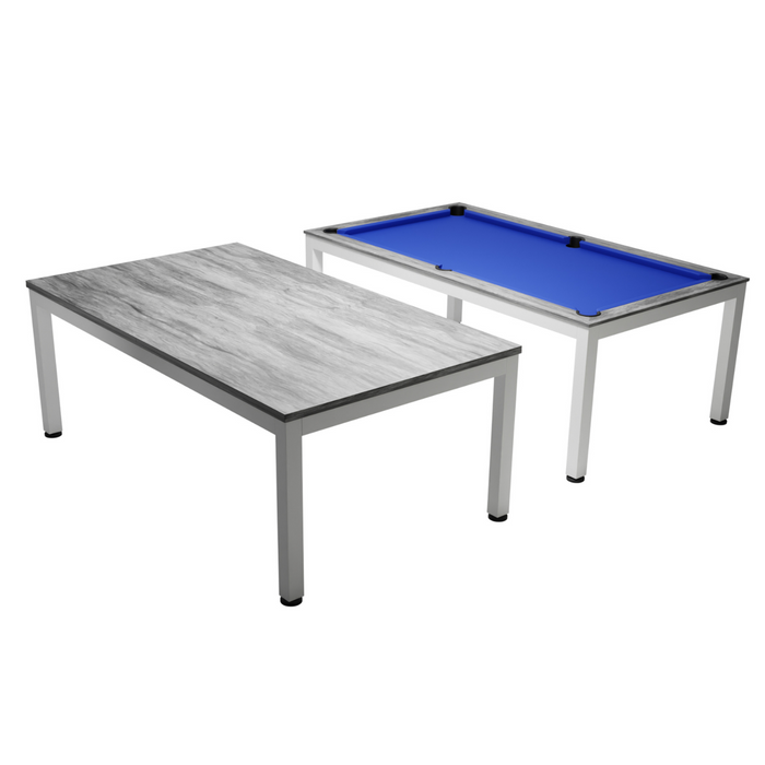 Dynamic Vancouver II American Slate Bed Pool Dining Table White & Grey - 7ft