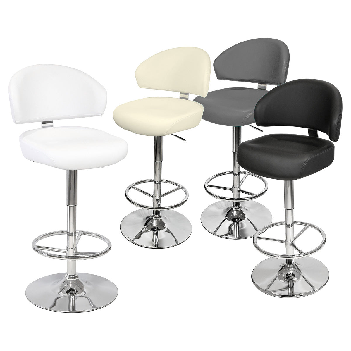 Febland Casino Bar Stool Adjustable Faux Leather FU287