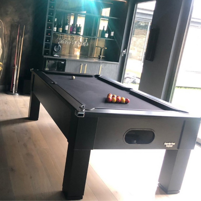 Cry Wolf Slate Bed Indoor Square Leg Pool Table - Black - 6ft & 7ft - Home Games Room