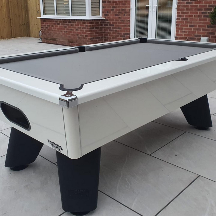 Cry Wolf Slate Bed Outdoor Pool Table - White - 6ft & 7ft - Home Games Room
