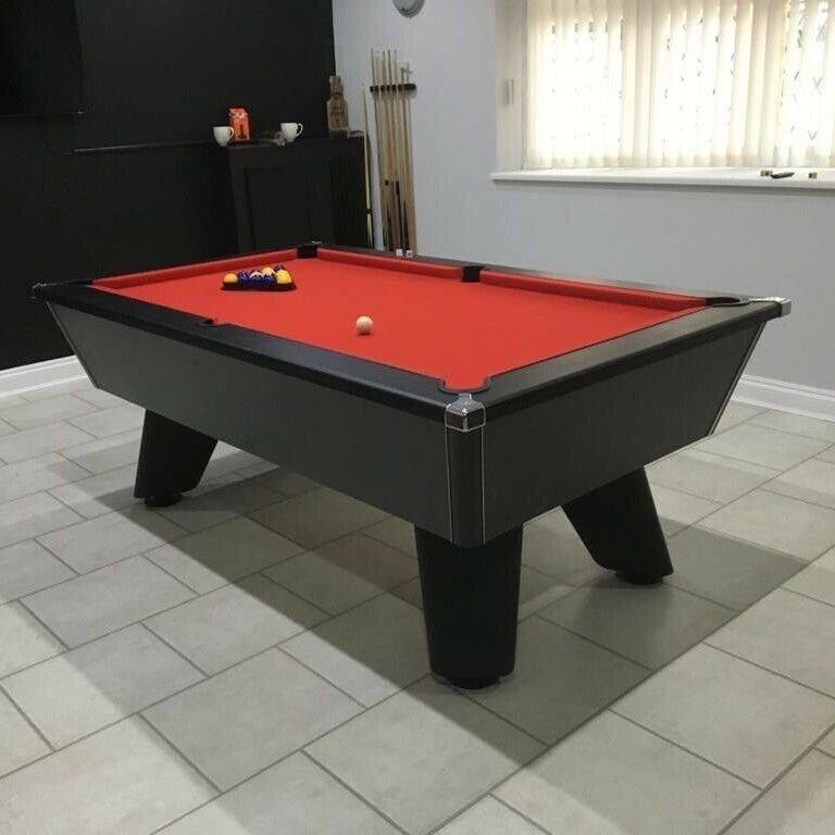 Cry Wolf Slate Bed Indoor Pool Table - Black - 6ft & 7ft - Home Games Room