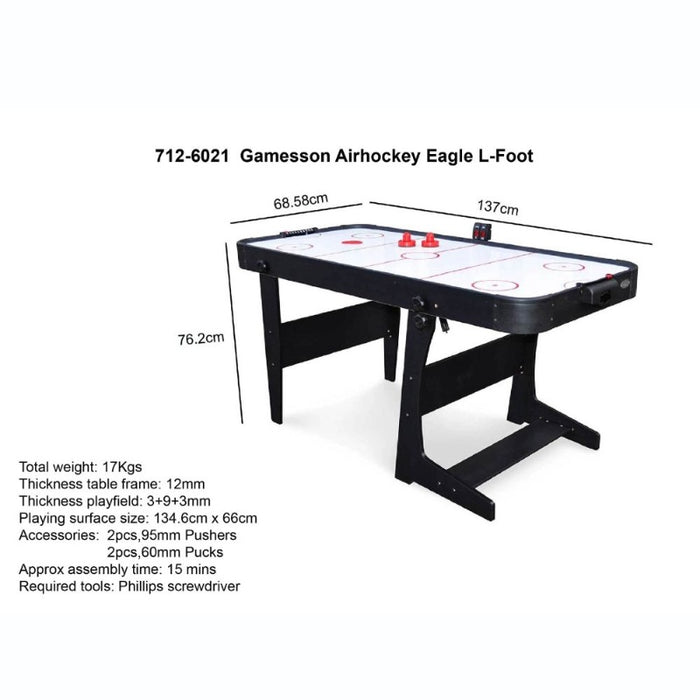 Gamesson 4 Foot 6 Inch Eagle Air Hockey Table