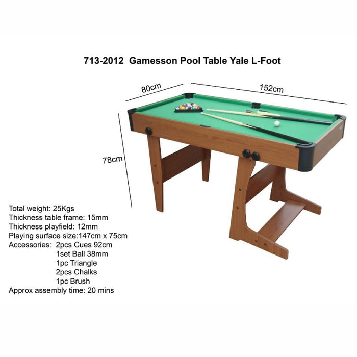 Gamesson Eton L-foot 4ft 6" Pool Table