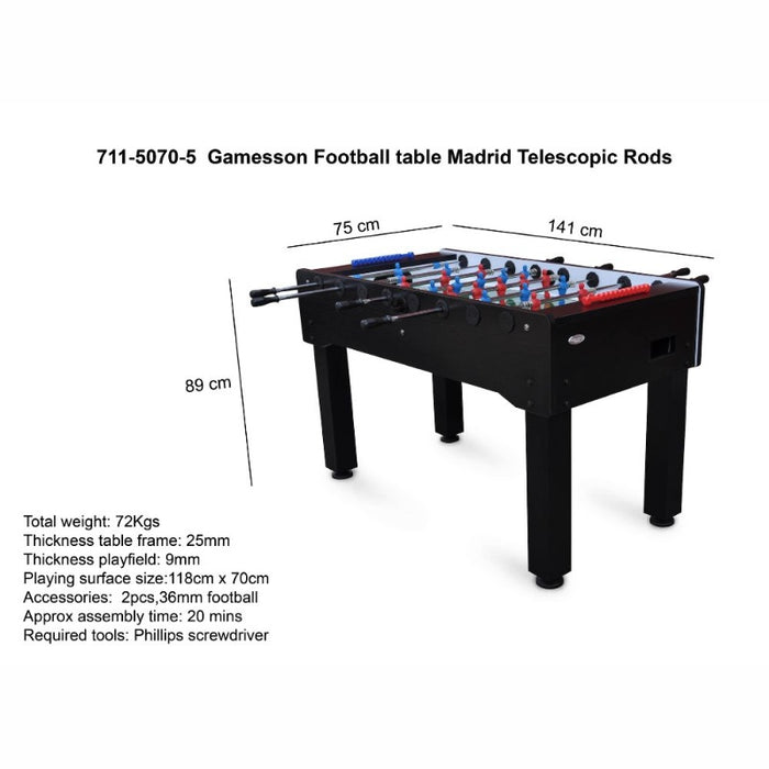 Gamesson Madrid Home Football Table