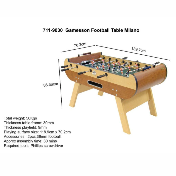 Gamesson Milano Home Football Table