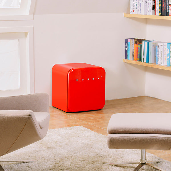 Husky Retro Mini Fridge Red