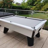 Cry Wolf Slate Bed Outdoor Pool Table - White - 6ft & 7ft - Home Games Room