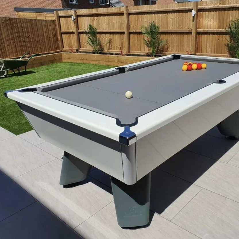 Cry Wolf Slate Bed Outdoor Pool Table - White - 6ft & 7ft - Home Games Room